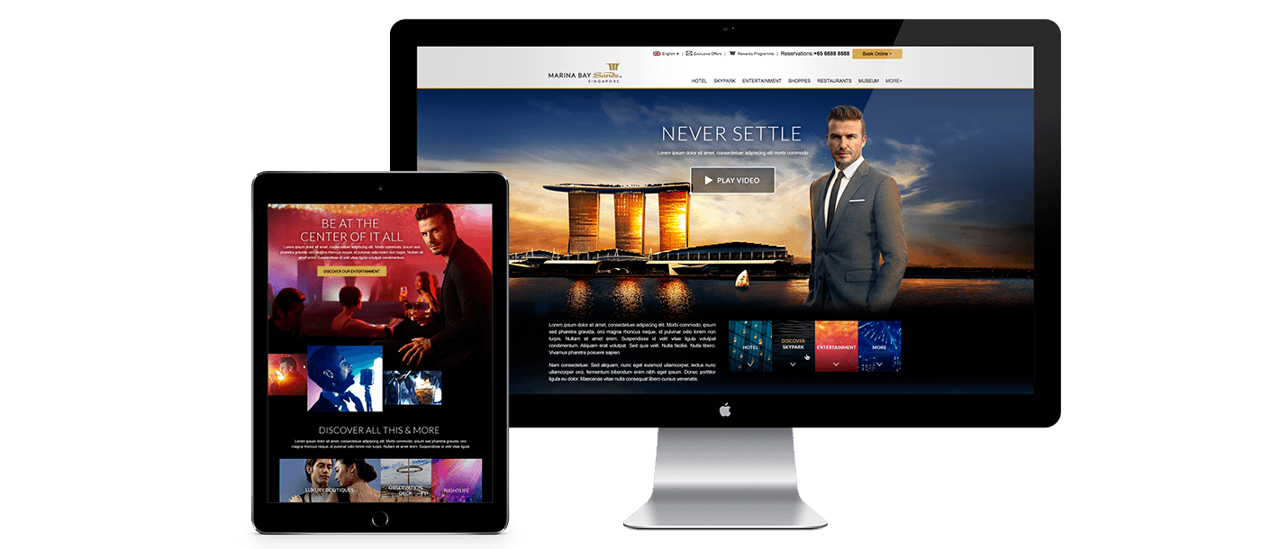 Marina Bay Sands Landing Page