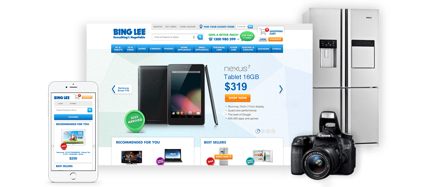 Bing Lee eCommerce Website